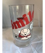 Vintage Ziggy SMILE By Tom Wilson Drinking Glass 1979 Pizza Inn Collectible - $9.89