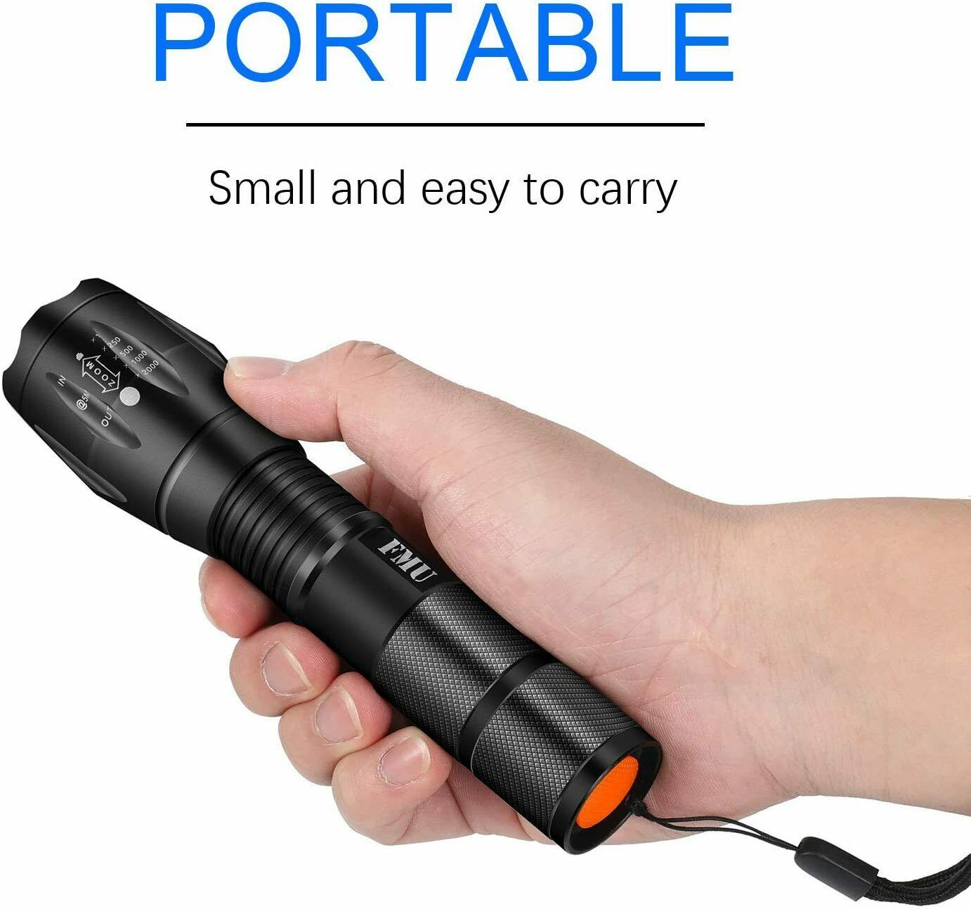 Flashlights, 2 pack S1000 LED Flashlight, High Lumens Handheld Light