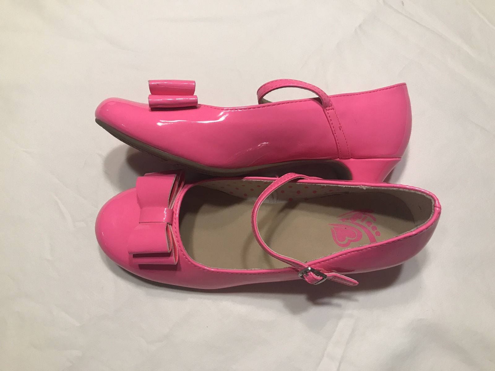 The Children's Place, Hot Pink Shiny, Girl's Dress Shoes, Size 4 ...