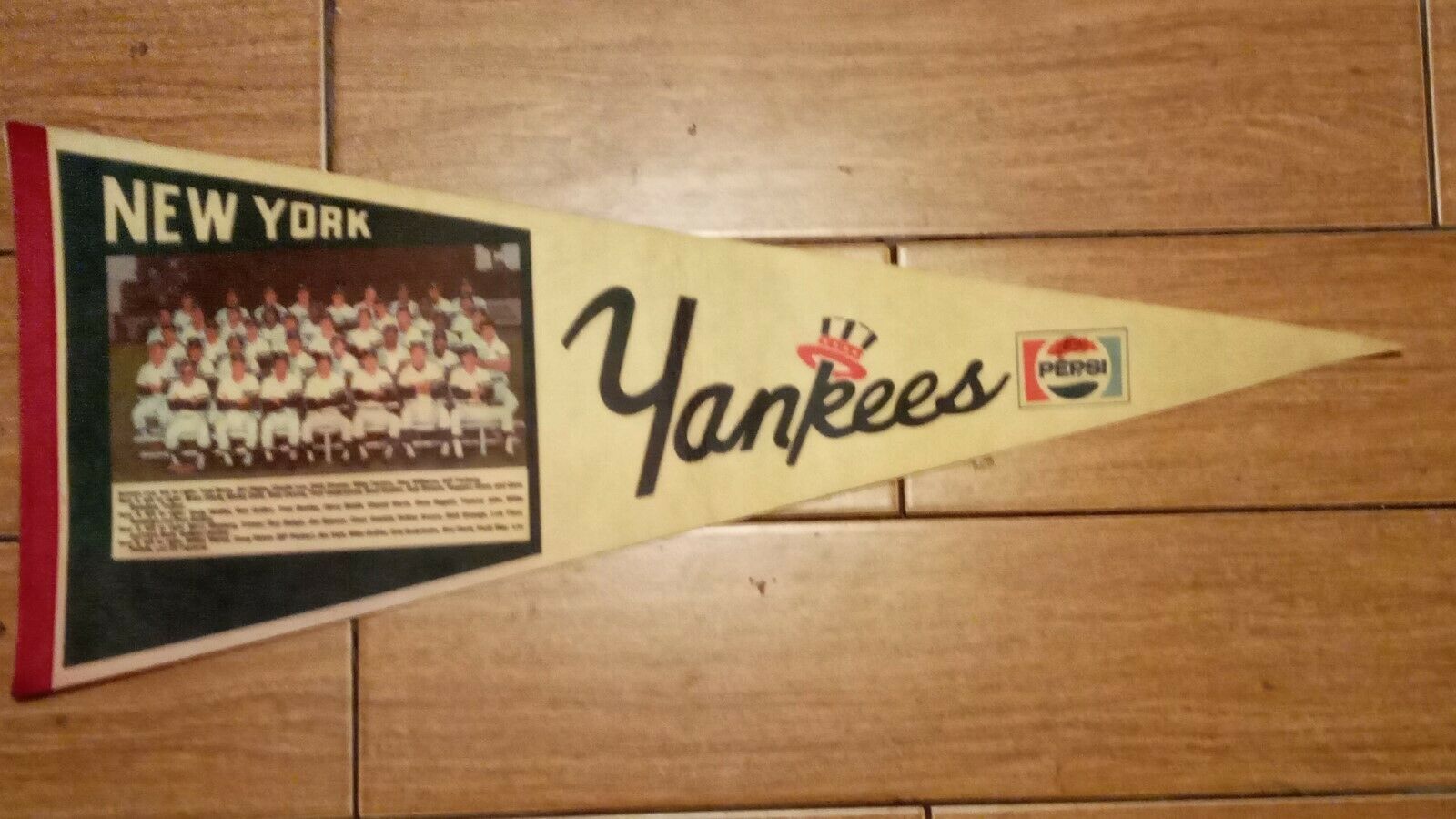 Vintage MLB Pennant New York Yankees Team Pennant RARE Pennants, Flags