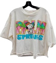 Women Vintage White Snoopy Palm Springs Crop T-Shirt Shirt One Size Fits All USA image 1
