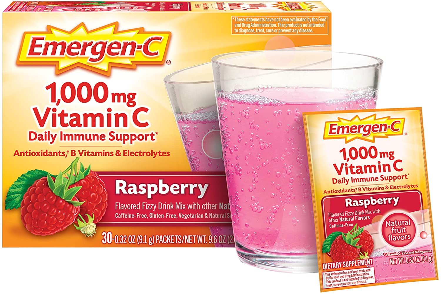 30 ct EmergenC Vitamin C 1000mg Daily Immune Support Tangerine Orange