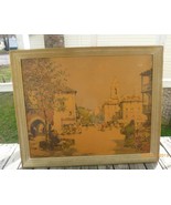 Signed Paul Emile Lecomte Print Borin Art Products Wooden Framed 32.75&quot; ... - $186.99