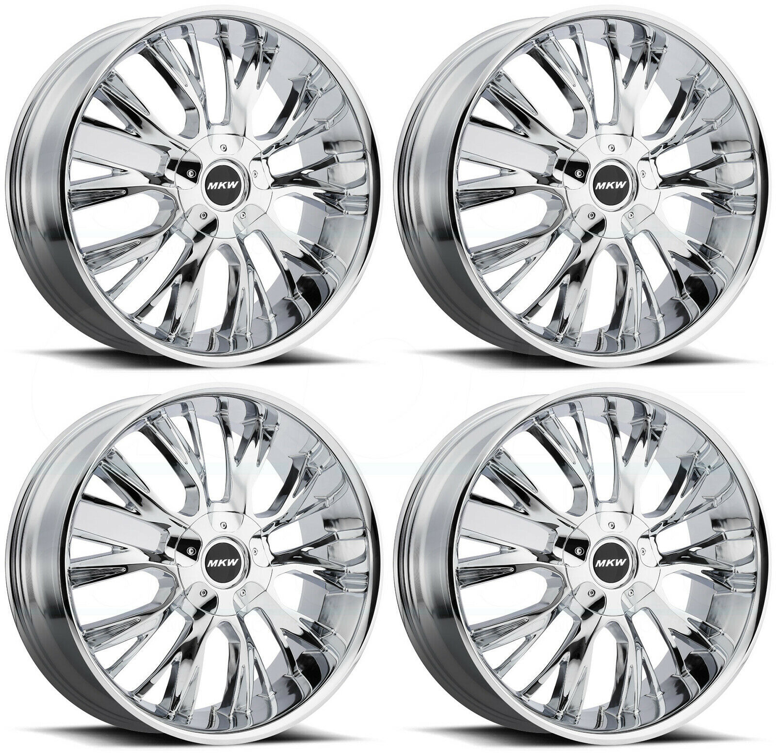 22x9 MKW M122 5x115 5x120 18 Chrome Wheels Rims Set 4 Wheels   S L1600 