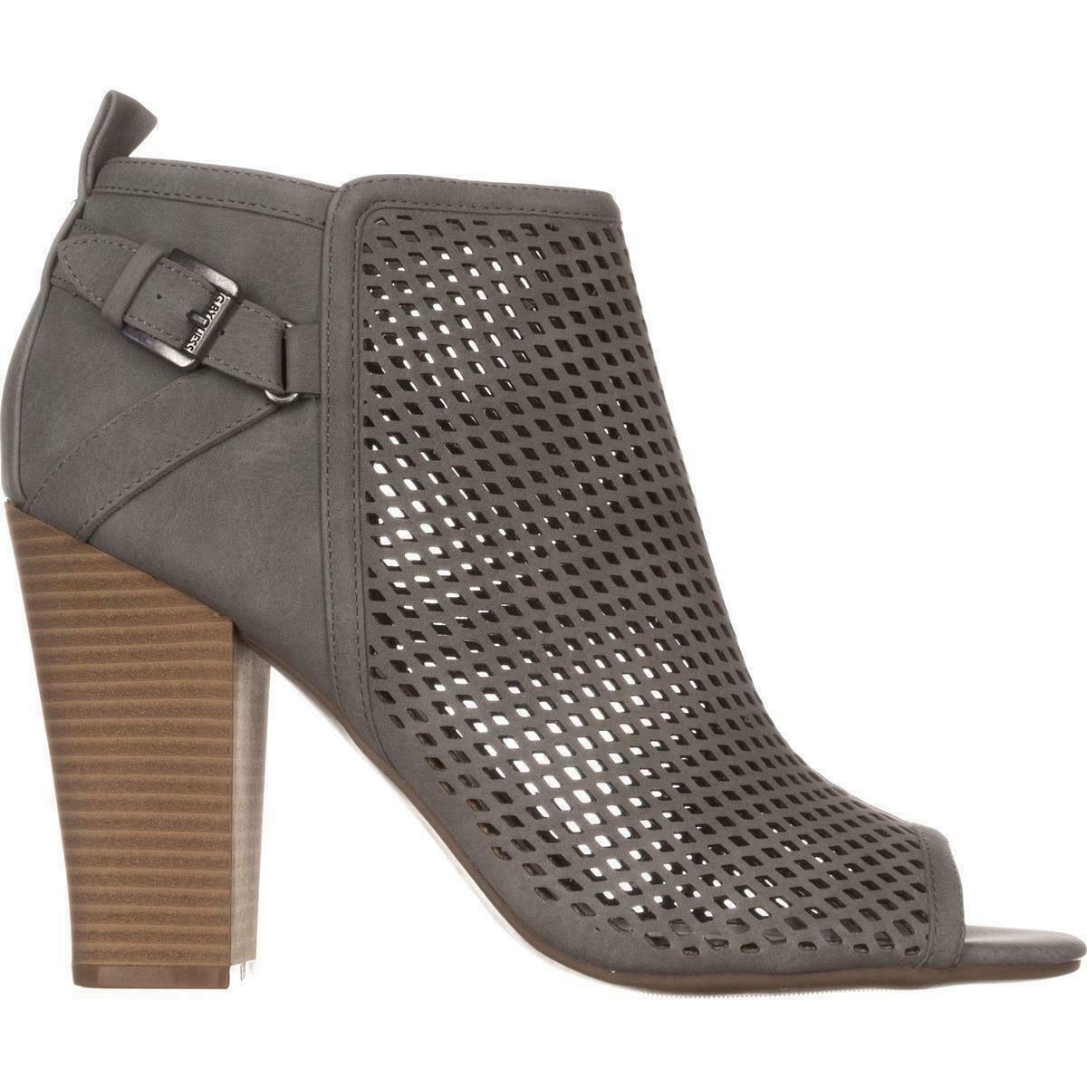 G by Guess Jerzy Peep Toe Ankle Booties, Dark Gray, 7 US - Boots