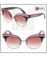 DOLCE &amp; GABBANA 6109 Sequin Black Pink Gradient Cat Eye Sunglass DG6109S... - $178.20