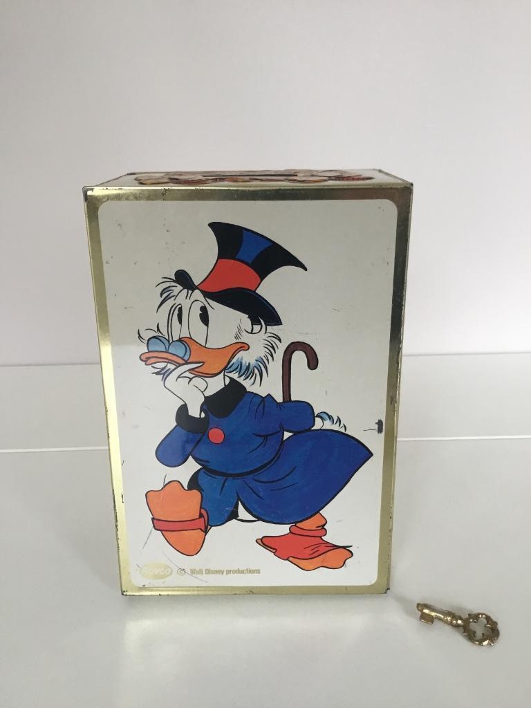 Extremely Rare! Walt Disney Uncle Scrooge Old Metal Tin Coin Bank Vault ...