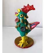 7&quot; Vintage Folk Art  Rooster Juan Jose Ramos Medrano J.J.R.M.Mexico With... - $59.39