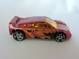 Hot Wheels Toy Car 1990 Mattel Fire Flames Diecast Sports Car Zender Fact 4 - $9.00