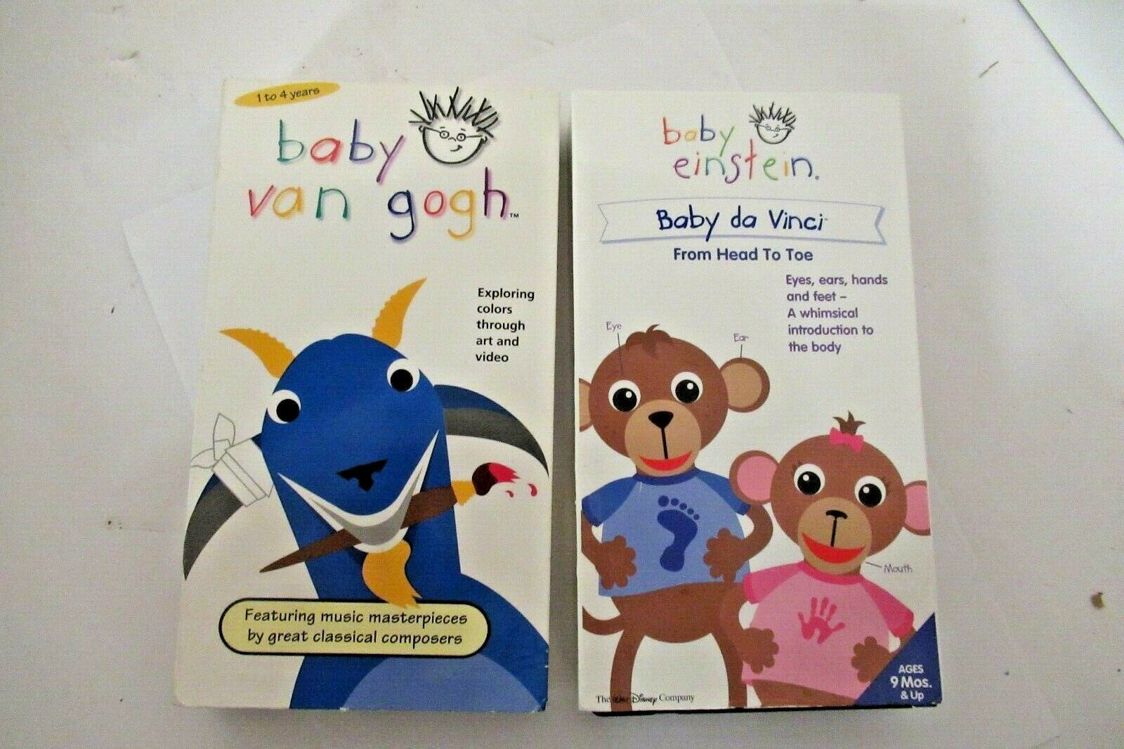 Baby Einstein Van Gogh & Da Vinci VHS Tape Lot of Two Classical Music ...