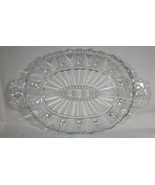 Dish Depression Glass Oyster &amp; Pearl Clear-Divided Handles 11.75&quot; Across... - £6.23 GBP