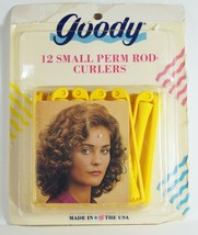 Vintage Goody Small Perm Rod Yellow Hair Curlers Sealed NOS 12 Count Fir... - $9.79