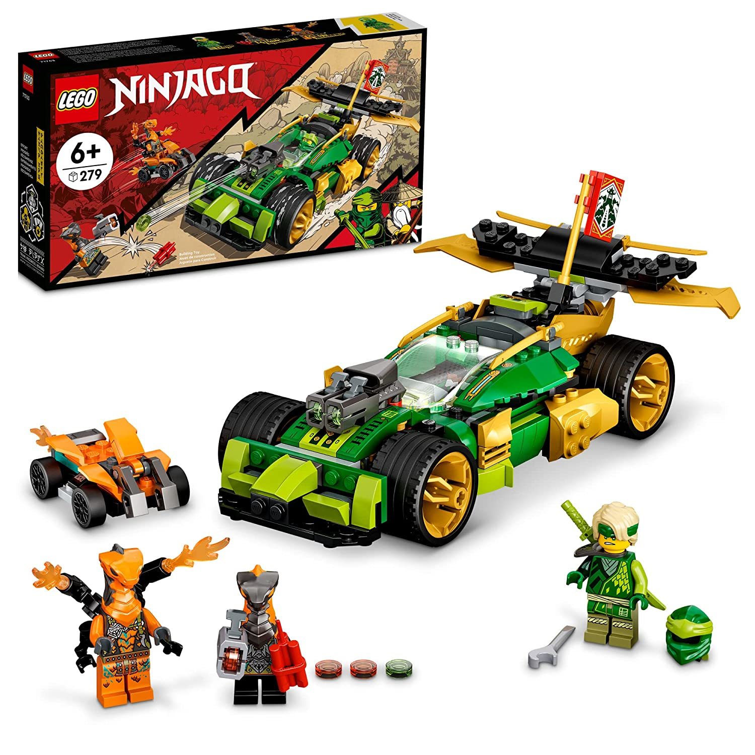 LEGO NINJAGO Lloyds Race Car EVO 71763 Building Kit Featuring a Ninja Car Toy, N