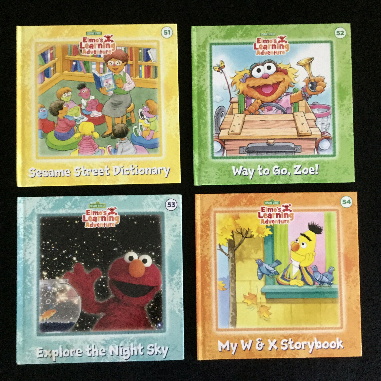 Sesame Street Elmo's Learning Adventure Hardback Lot of 4 Books 51,52