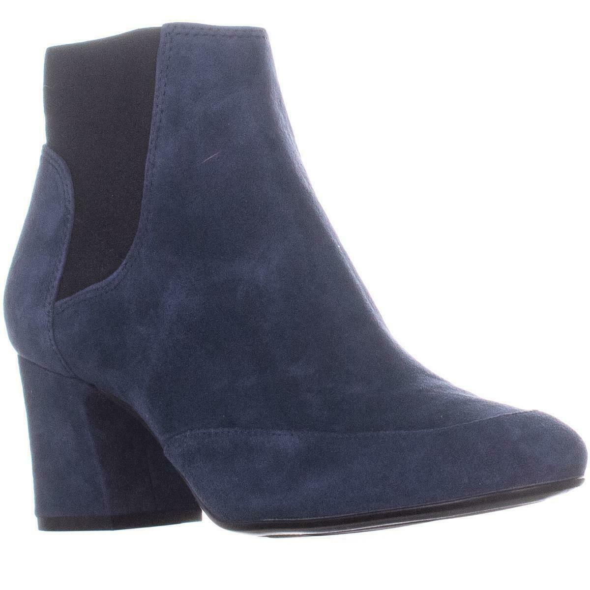 Naturalizer Danica Pull On Block Heel Boots, Inky Navy, 9 US / 39 EU ...