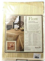1 Count Flow Contemporary Spill Proof Tablecloth 60 in x 84 in Ivory 001063 image 2