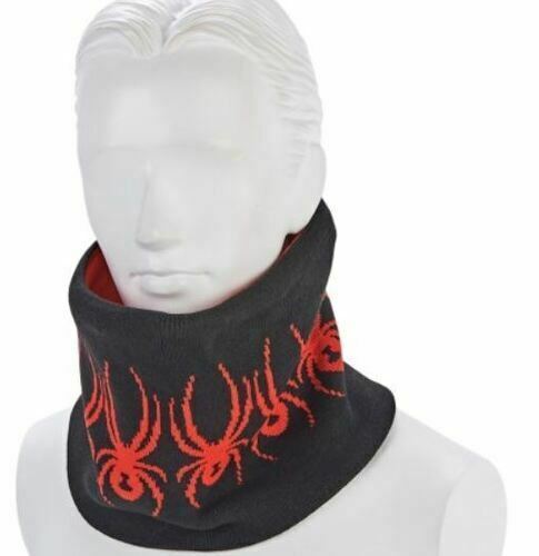 Spyder Men's RED and Black Reversible Jacquard Logo neck Gaiter One Size