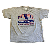 Vintage Terry Glenn #88 New England Patriots Gray T-Shirt Mens Size.XXL ... - $49.95