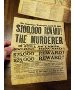 Chicago Historical Society replica wanted posters and civil war battlefi... - $9.90