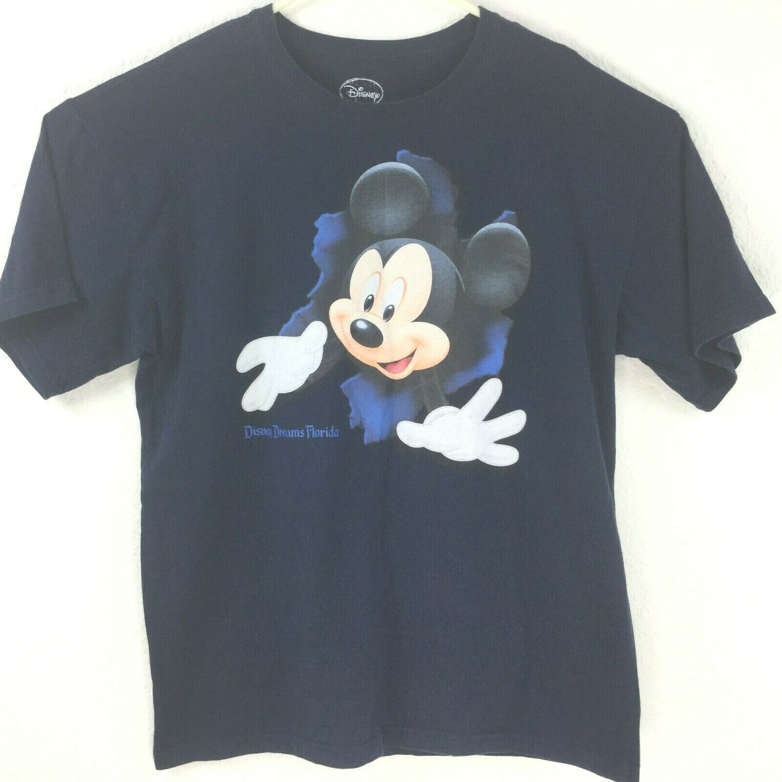 Disney T-Shirt Mickey Mouse Blue Women Top Size XL - T-Shirts