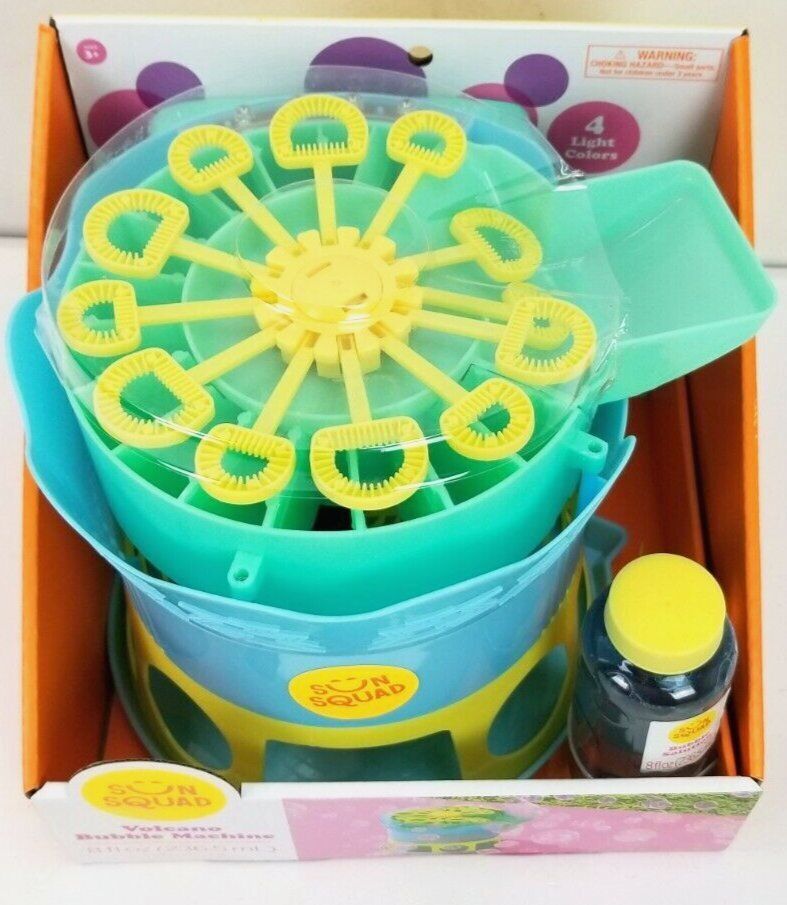 Sun Squad Volcano Bubble Machine Bubbles Go Straight Up! with Solution