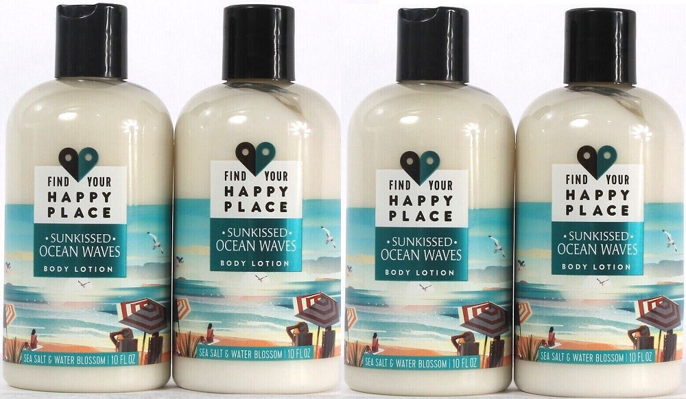 4 Find Your Happy Place 10 Oz Sunkissed Ocean Waves Sea Salt Blossom Body Lotion