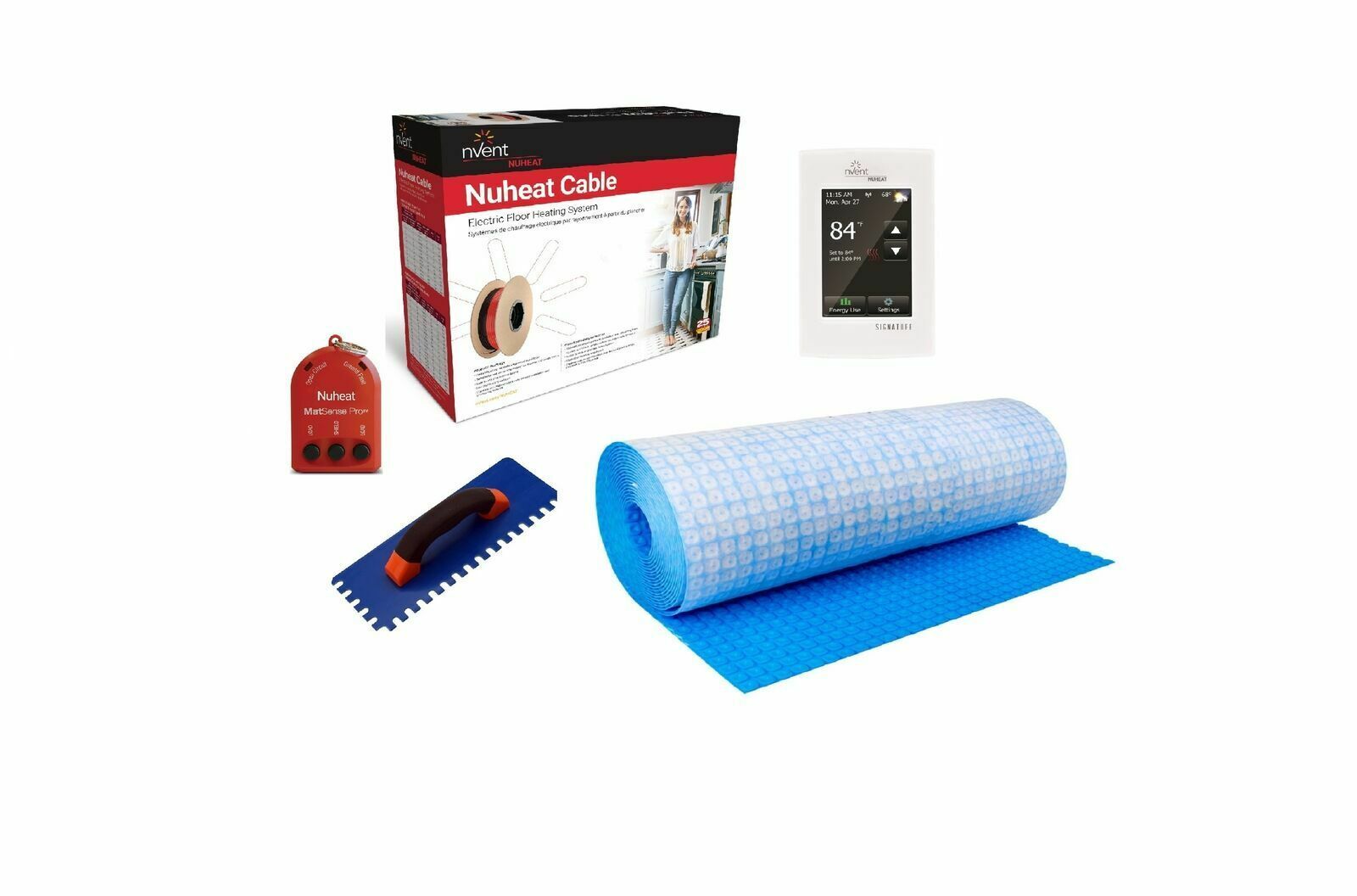 nVent Nuheat Radiant Floor Heating Kit 120/240V with Thermostat