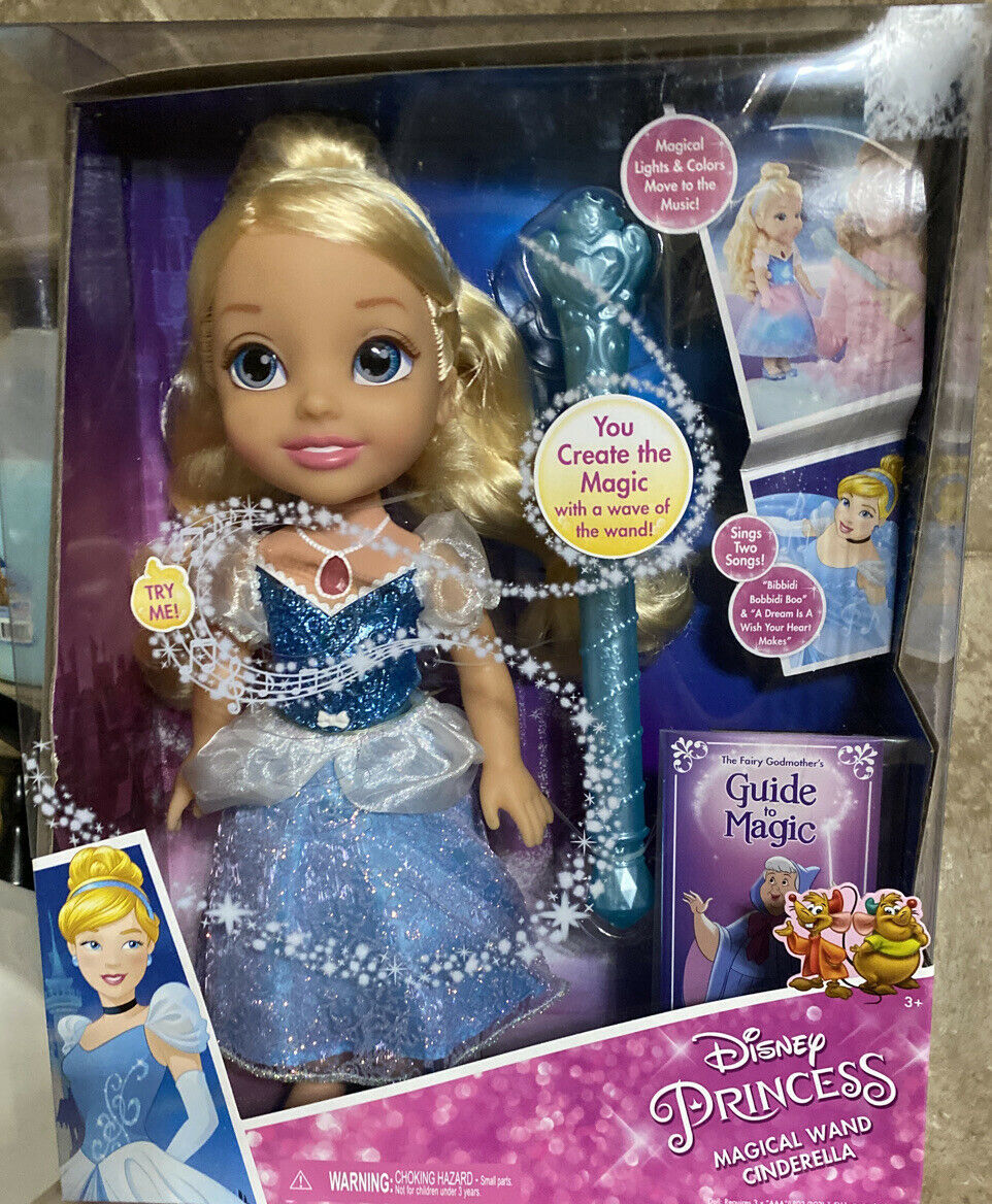 Disney Princess Magical Wand Cinderella lights and Colors Talking Doll ...