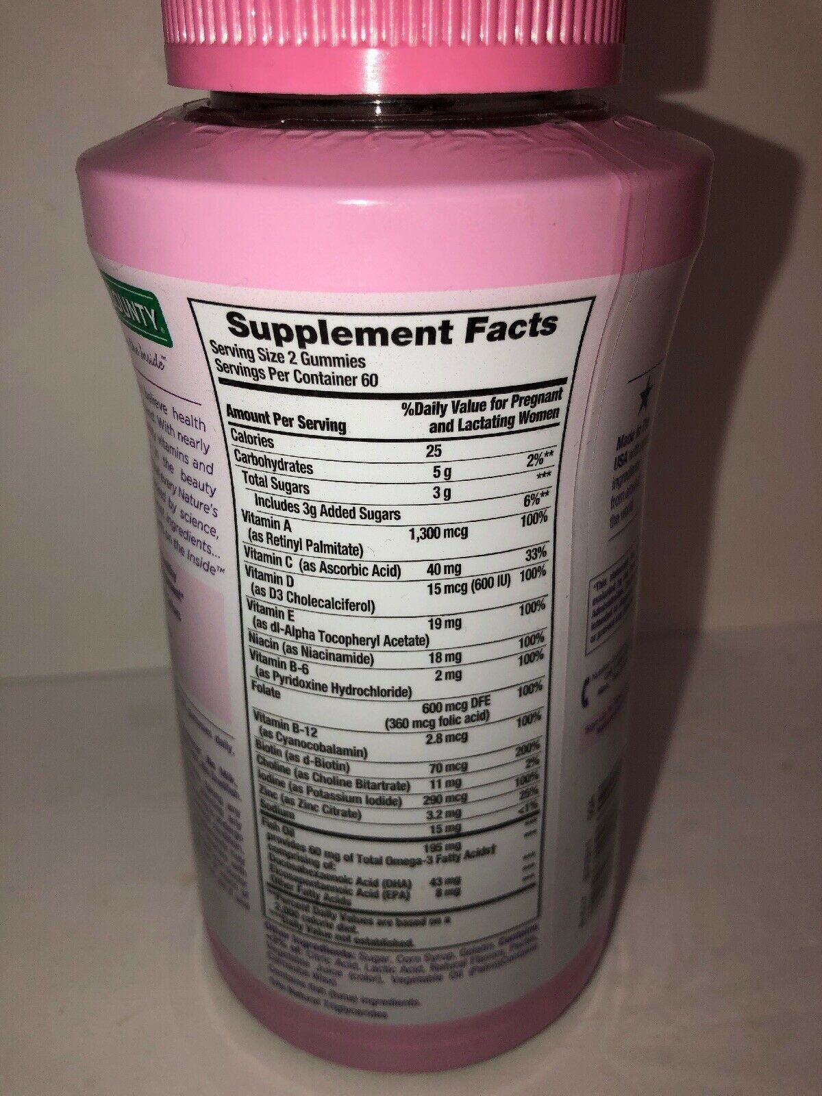 Nature's Bounty Prenatal Gummies 120 Gummies Vitamins & Minerals