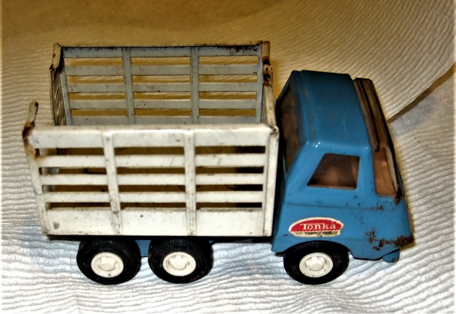 vintage blue truck toy