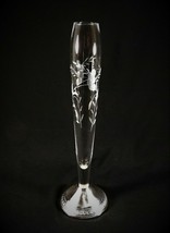 Vintage Bud Vase Duchin Sterling Silver Etched Floral 10 1/2" Tall - $24.70