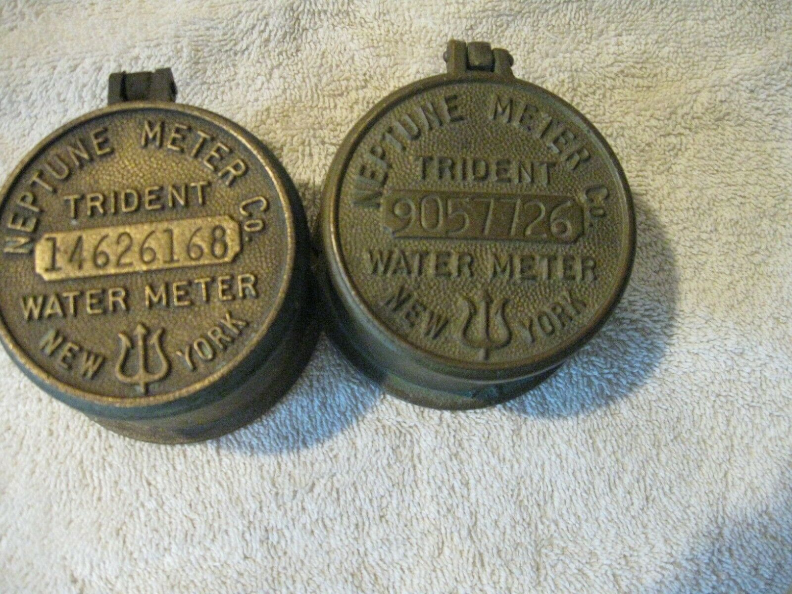 Neptune Meter Co Trident Water Meter Cap Cover New York 3" diam. Set of
