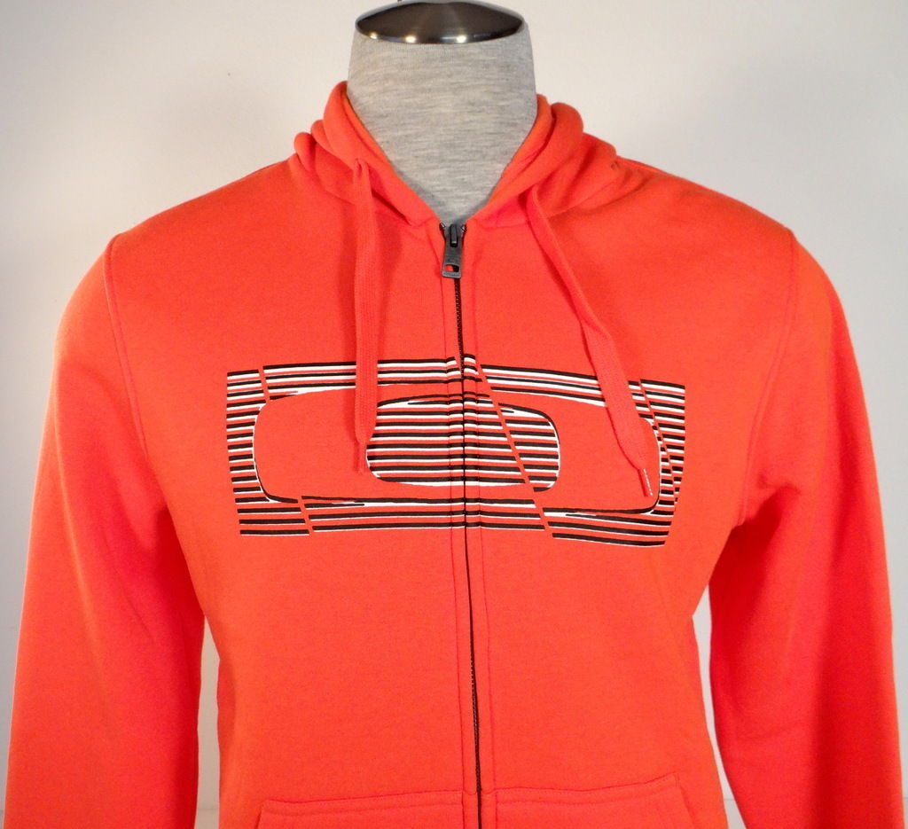 Billabong Signature Skull Graphics Brown Hoodie Hooded Sweat Jacket Mens NWT