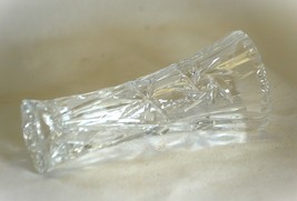 Lenox Crystal Pinwheel Flared Bud Vase Crimped Edges - $14.84