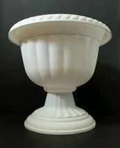 Set of 5 - 12&quot; WHITE PLASTIC SPARTA URNS PLANTERS pots Landmark pedestal... - $26.24