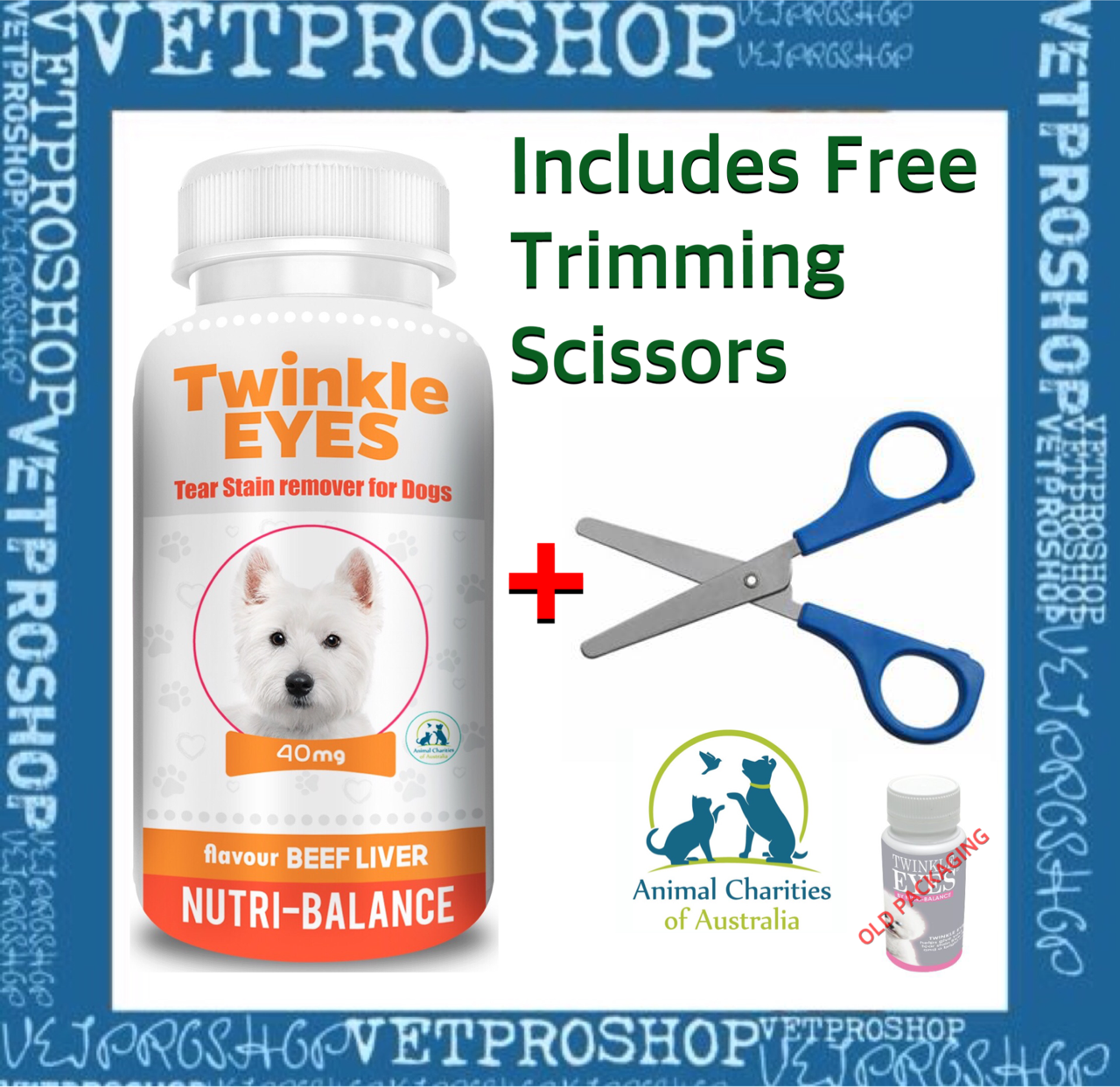 TWINKLE EYES Tear Stain Remover For Dogs BEEF LIVER FLAVOUR 40g Bichon