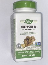 Nature&#39;s Way Ginger Root Traditional Digestive Support - 180 Vegan Capsu... - $14.99