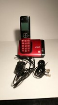 VTech CS6719-16 DECT 6.0 Red Cordless Phone System Caller ID/Call Waiting Tested - $14.69