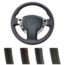 Black Car Steering Wheel Cover Customiz For Nissan Qashqai X-trail Nissan Nv200 - $25.23