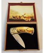 Antler Buck Deer 7&quot; Folding Pocket Knife Original Presentation Box NOS N... - $15.75
