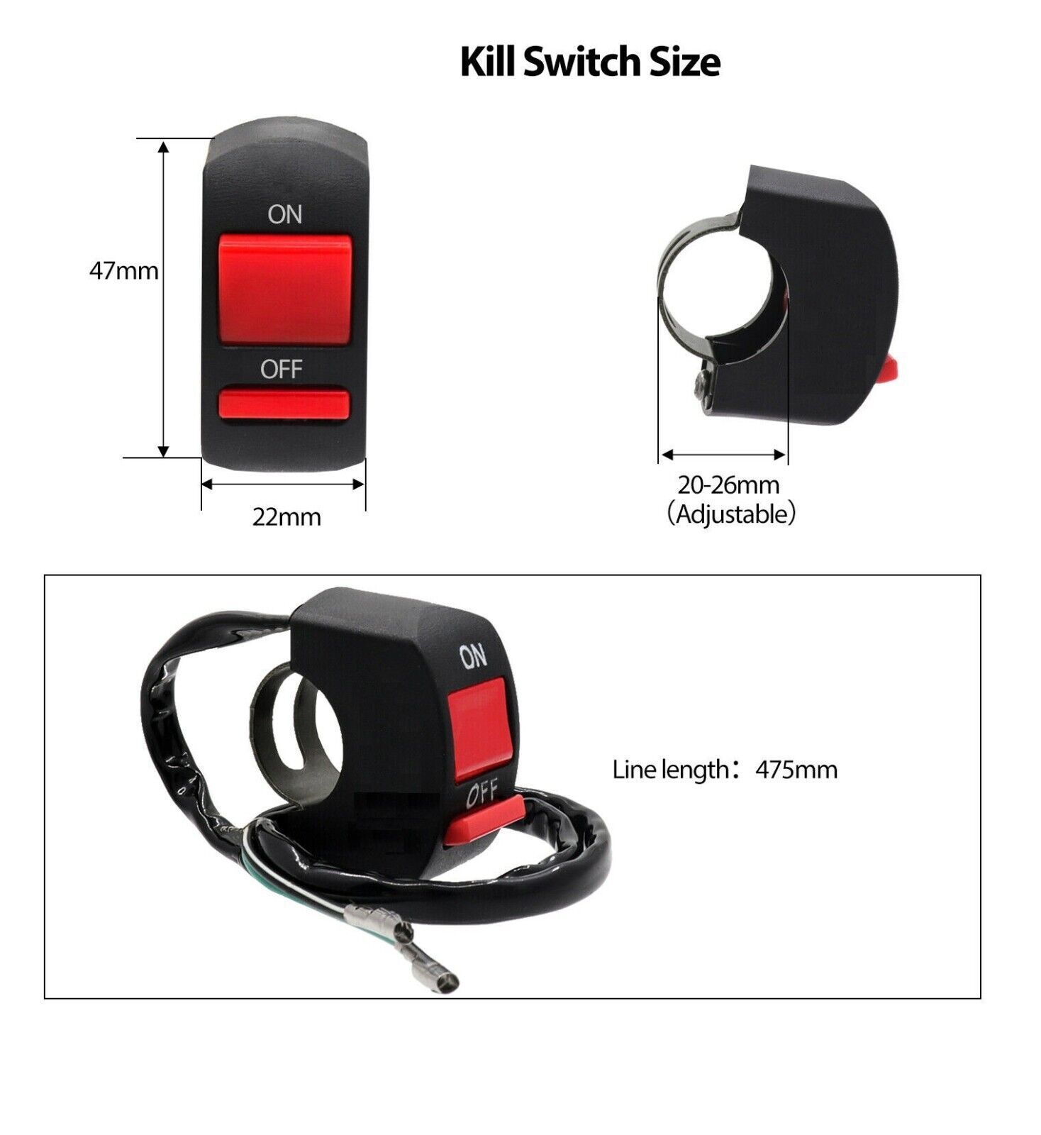 Kill Switch Stop On Off Baja Warrior Coleman CT200U MMB212 Mini Bike