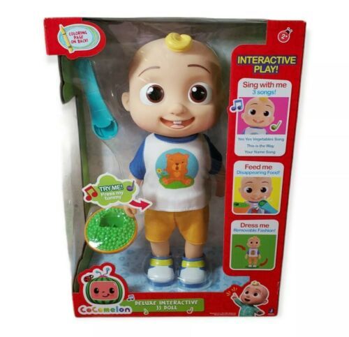 CoComelon Deluxe Interactive JJ Doll Plush, Feed, Dress, Sing With Me ...