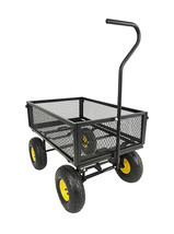Heavy Duty Lawn/Garden Utility Cart/Wagon With Removable Side Meshes - $185.27