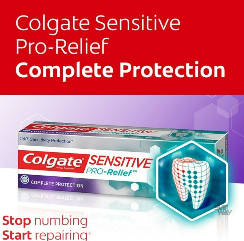 Colgate 110 Gram Toothpaste Sensitive Pro-Relief Whitening - (Pack of 12) DHL