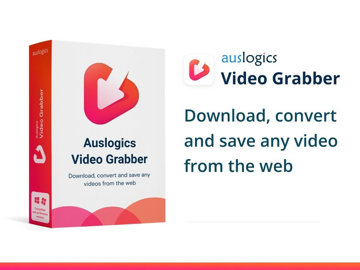 Auslogics Video Grabber PRO Download Youtube videos 1 year / 1 PC license
