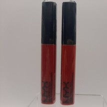Set Of 2-NYX Mega Shine Lip Gloss Color LG137A Perfect Red New, Sealed - $12.86