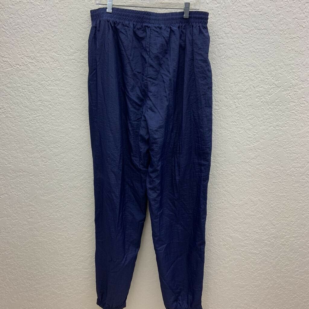 Reebok Mens Track Pants Blue Elastic Waist Leg Zipper Full Length ...