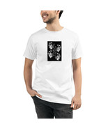 Skull White Unisex Organic T-Shirt Eco Friendly Sustainable Men Women - $31.68+