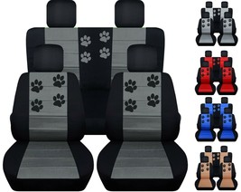 Front and Rear car seat covers Fits Jeep Wrangler JK 2007-2017  Paw Prints - $189.99