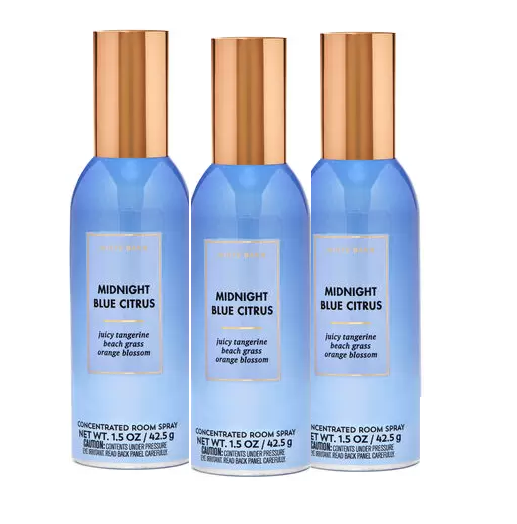 Bath & Body Works Midnight Blue Citrus Concentrated Room Spray 3 Pack